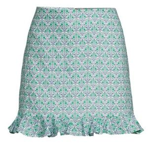 CAMI NYC Floral Ruffle Hem Mini Skirt Sz 2 NWT